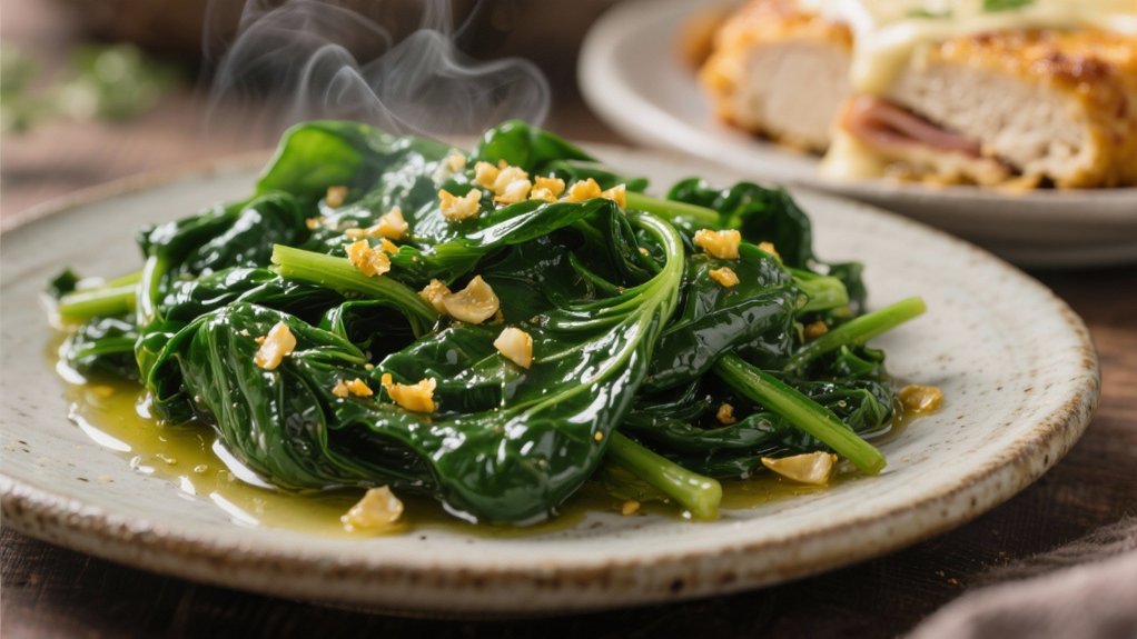 saut ed spinach with garlic