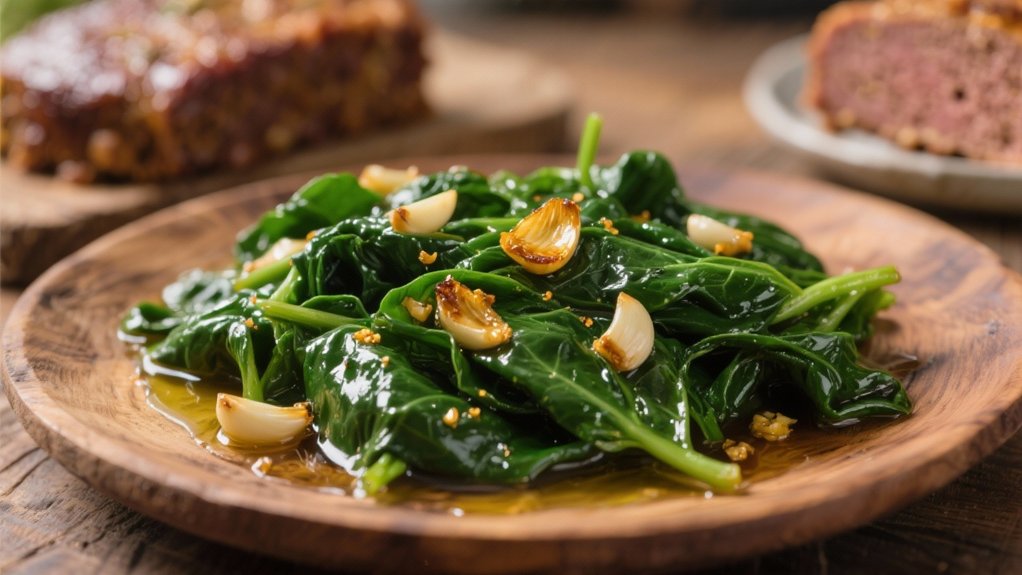 saut ed spinach with garlic