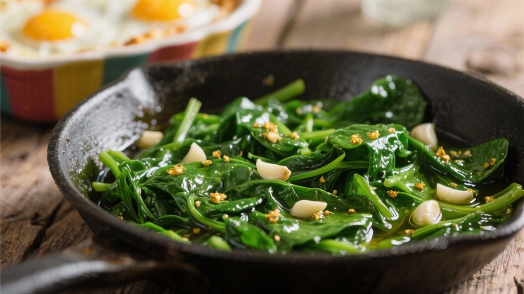 saut ed spinach with garlic