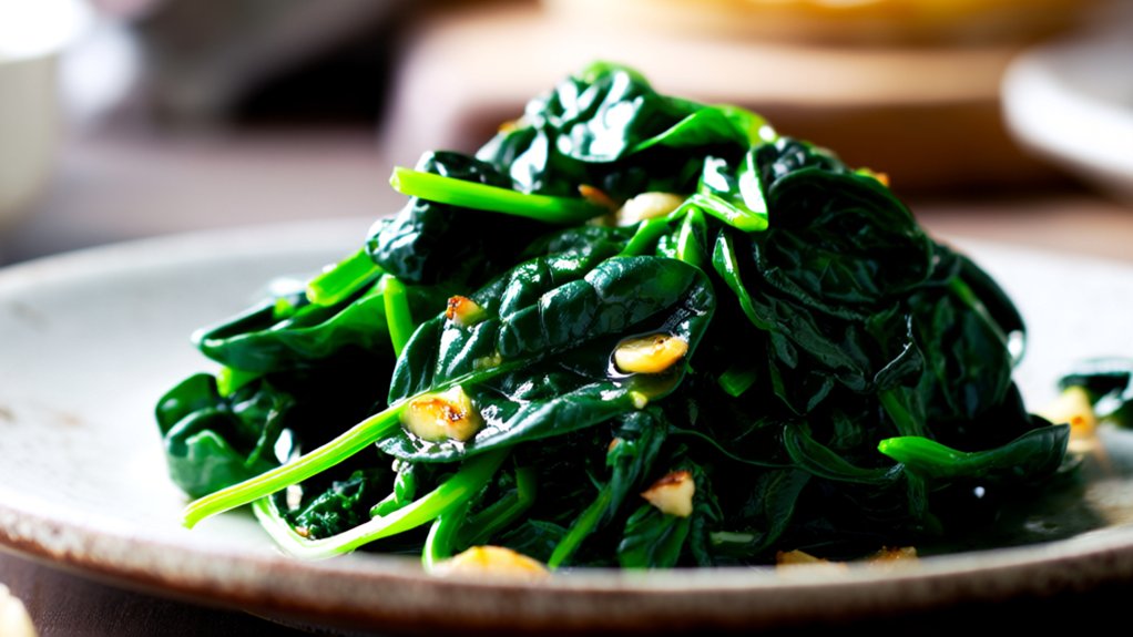 saut ed spinach with garlic
