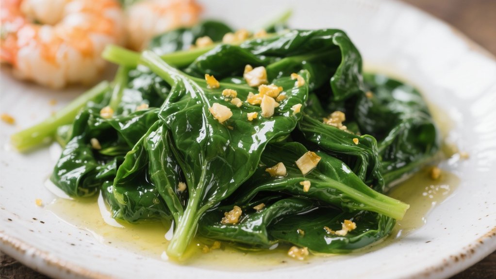 saut ed spinach with garlic