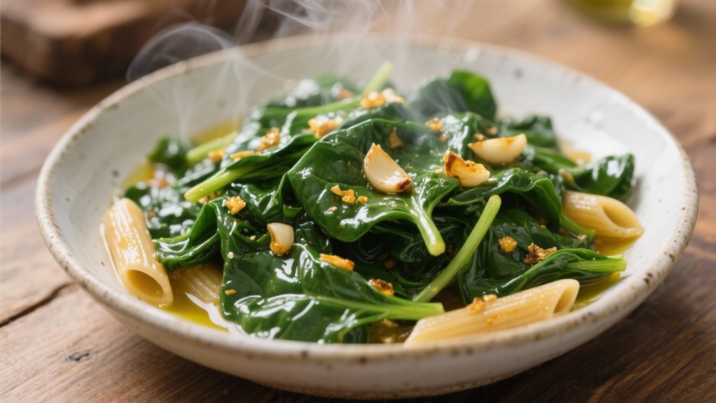 saut ed spinach with garlic