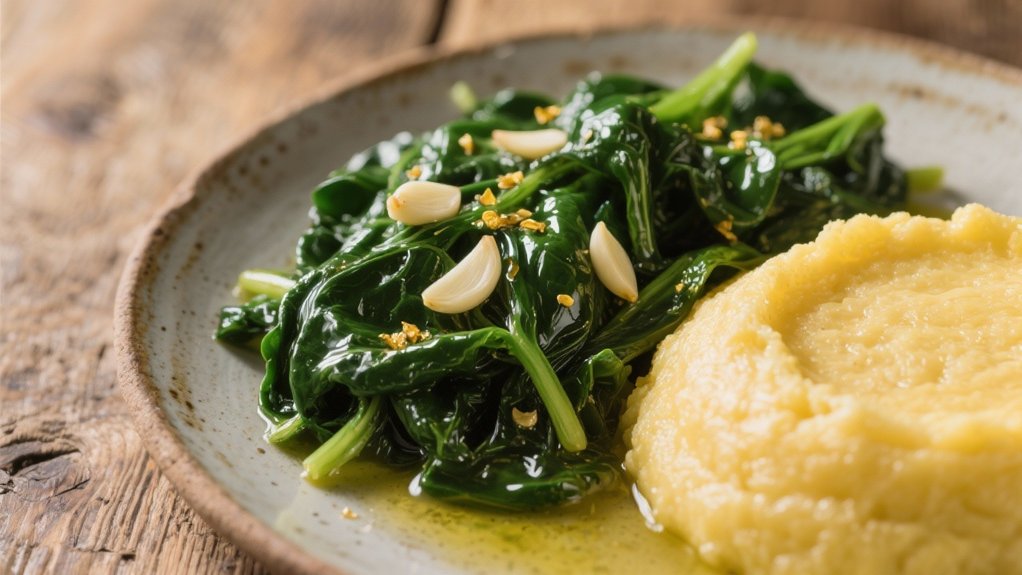 saut ed spinach with garlic
