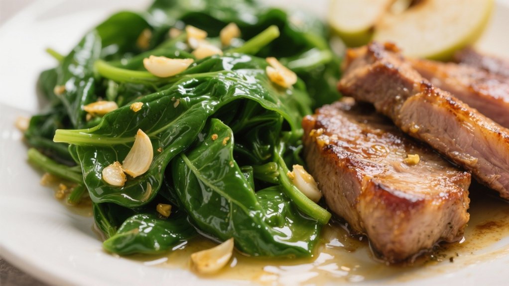saut ed spinach with garlic