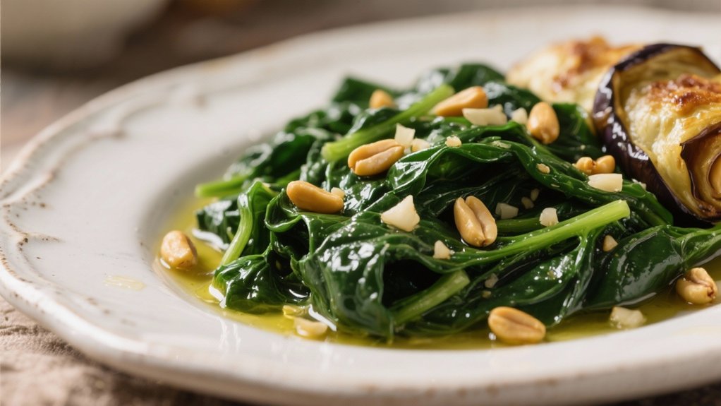 saut ed spinach with garlic