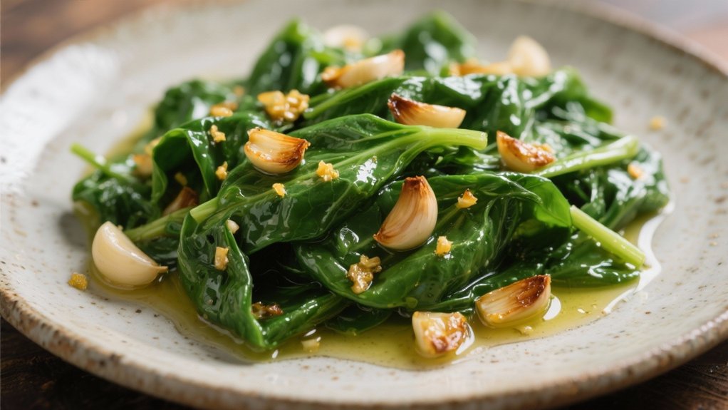 saut ed spinach with garlic