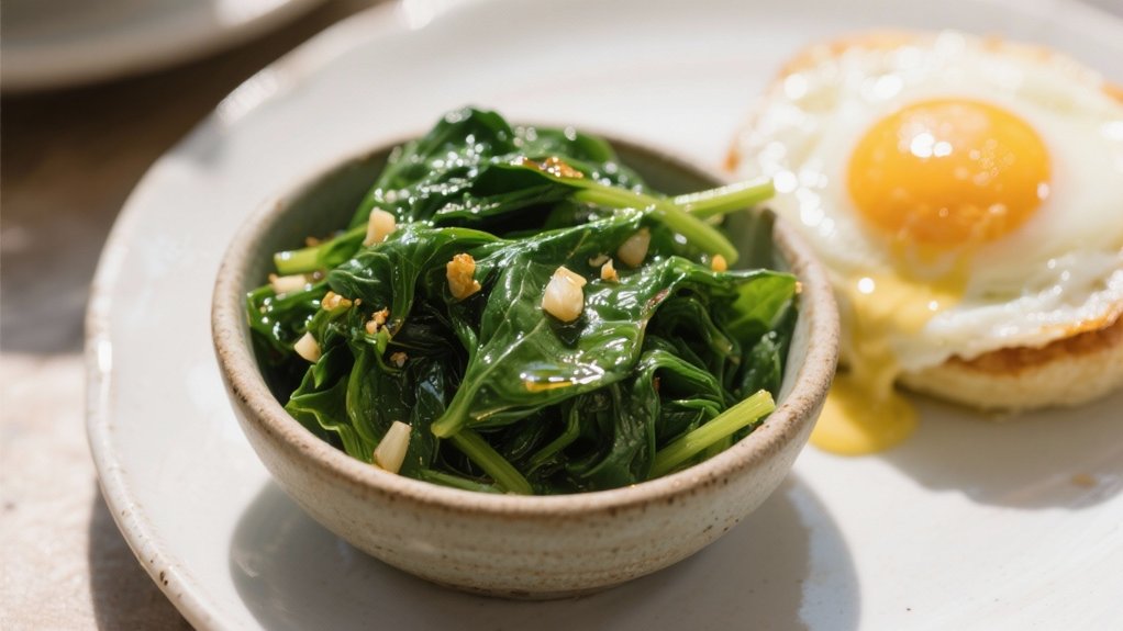saut ed spinach with garlic