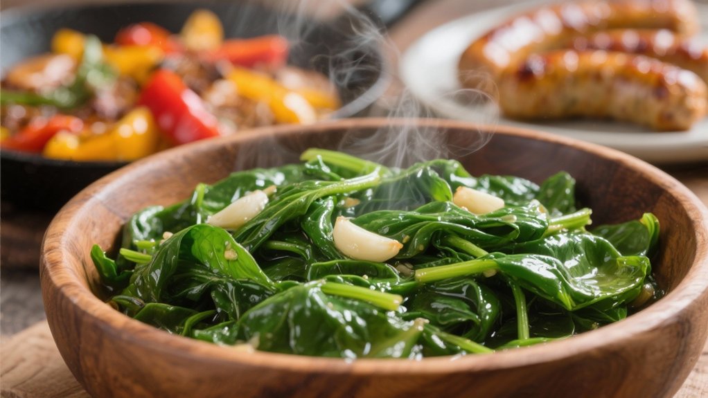 saut ed spinach with garlic