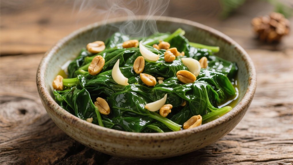 saut ed spinach with garlic