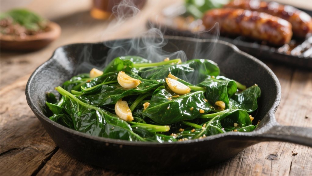 saut ed spinach with garlic