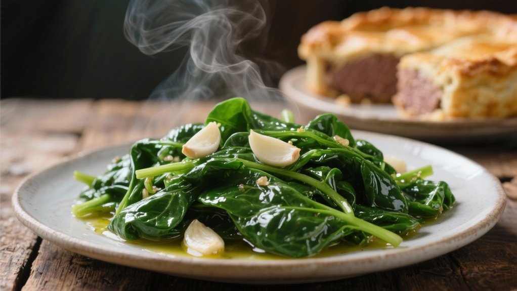 saut ed spinach with garlic