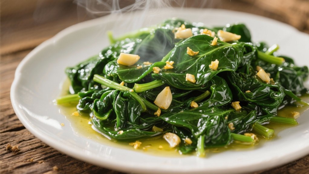 saut ed spinach with garlic