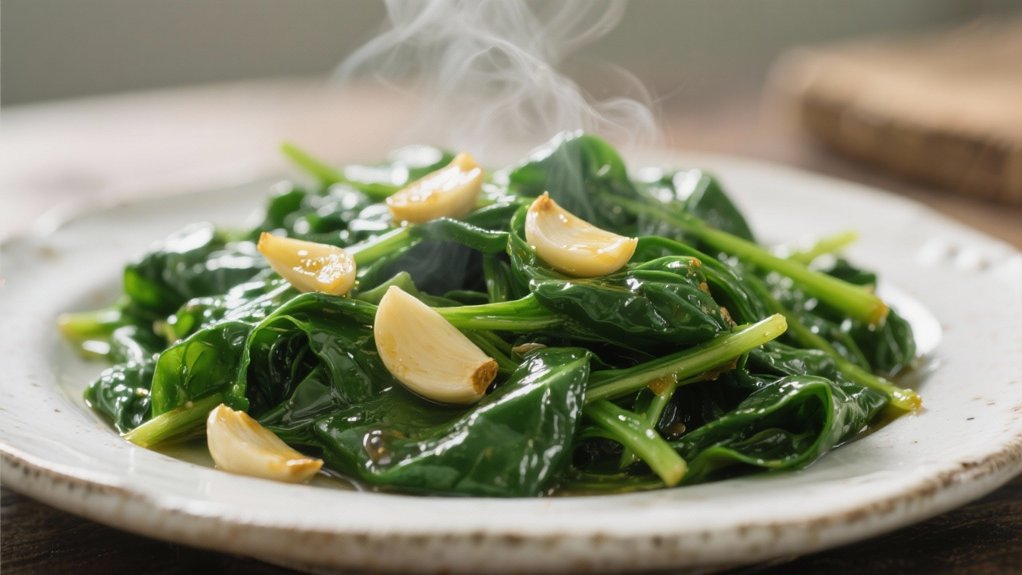 saut ed spinach with garlic