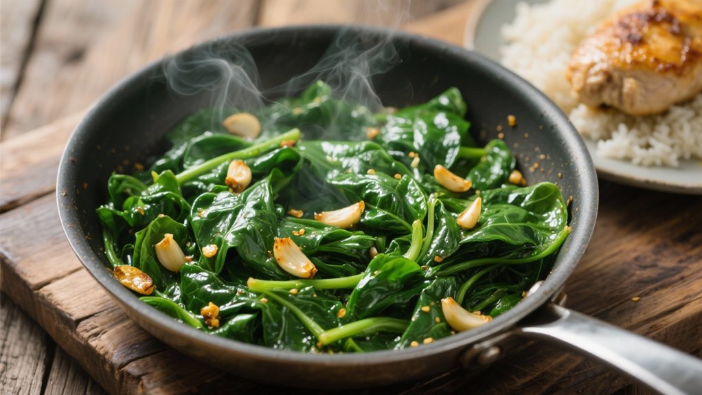 saut ed spinach with garlic