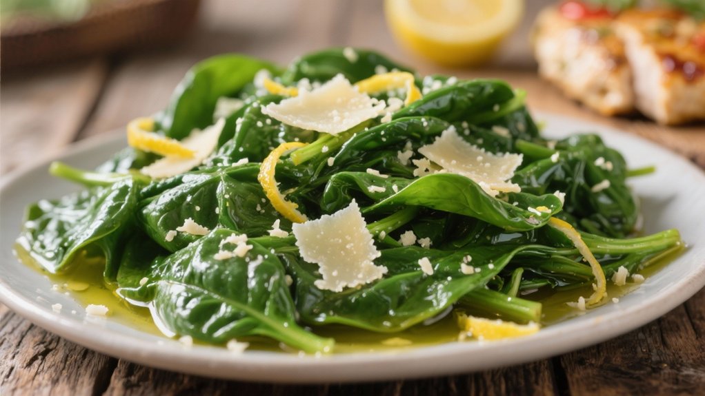 saut ed spinach with lemon
