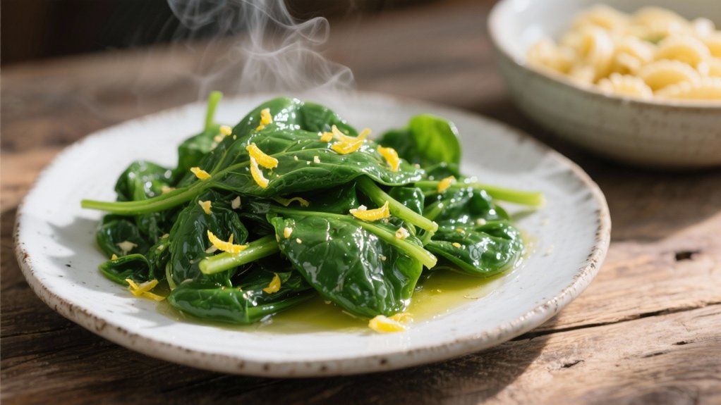 saut ed spinach with lemon
