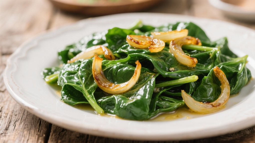 saut ed spinach with shallots
