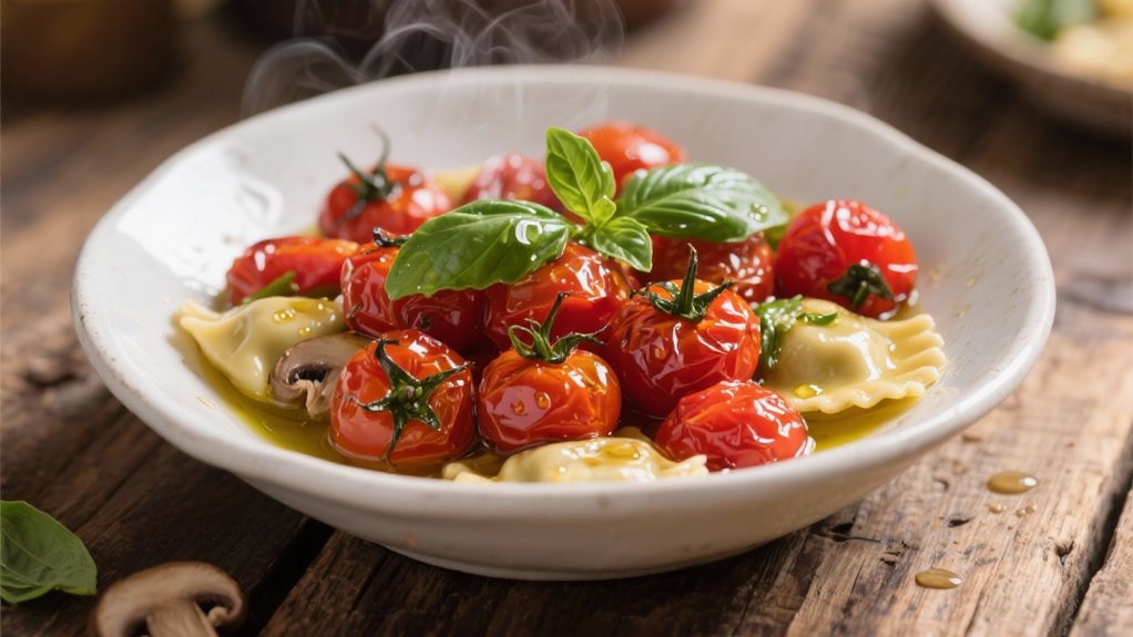 saut ed tomatoes with basil
