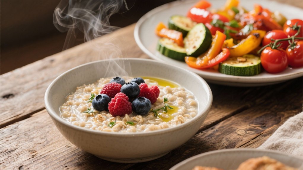 saut ed vegetables elevate oatmeal