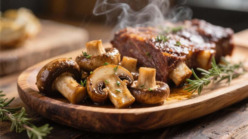 saut mushrooms until golden brown