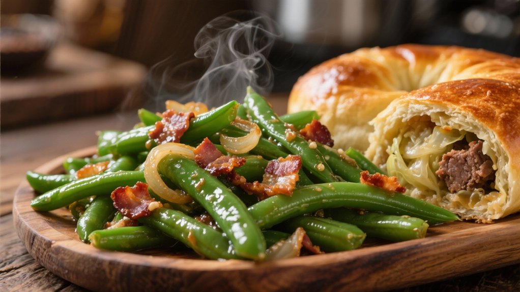 savory bacon green beans