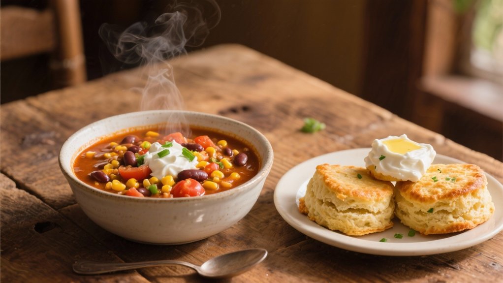 savory biscuits enhance soup