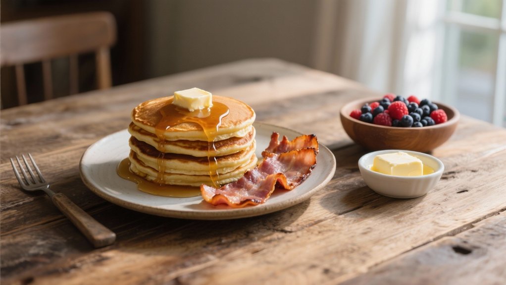 savory canadian bacon pancakes
