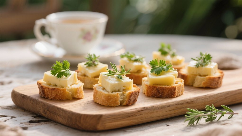 savory cheese and herb canap s