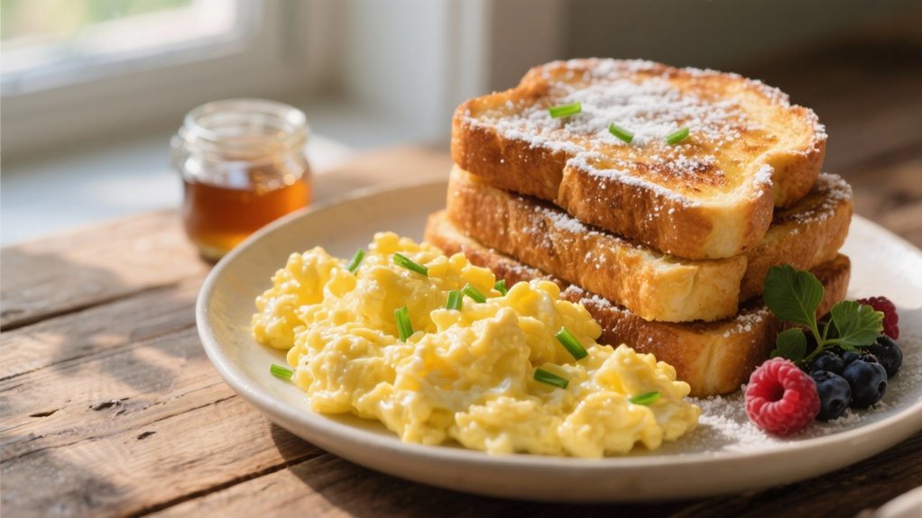 savory creamy scrambled eggs
