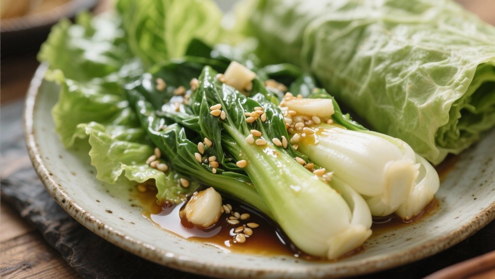savory garlic bok choy