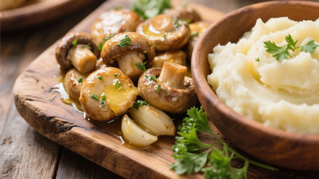 savory garlic butter mushrooms