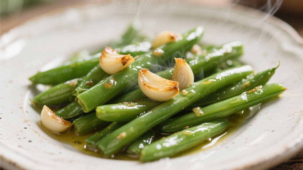 savory garlic green beans