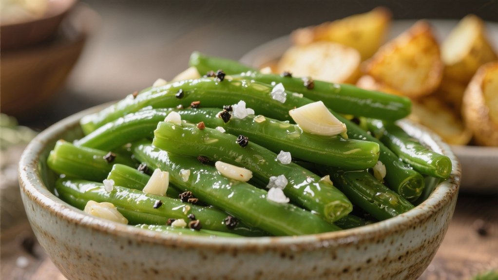 savory garlic green beans
