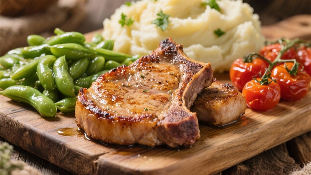 savory pan seared pork chops