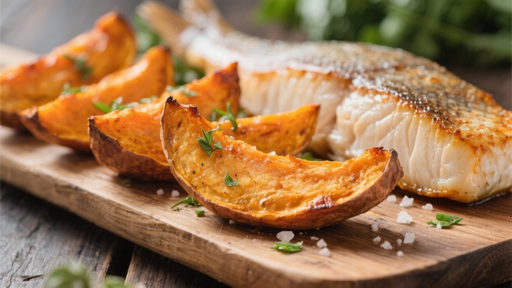 savory roasted sweet potato wedges