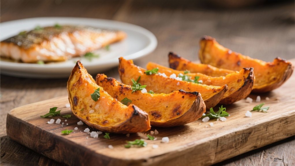savory roasted sweet potato wedges