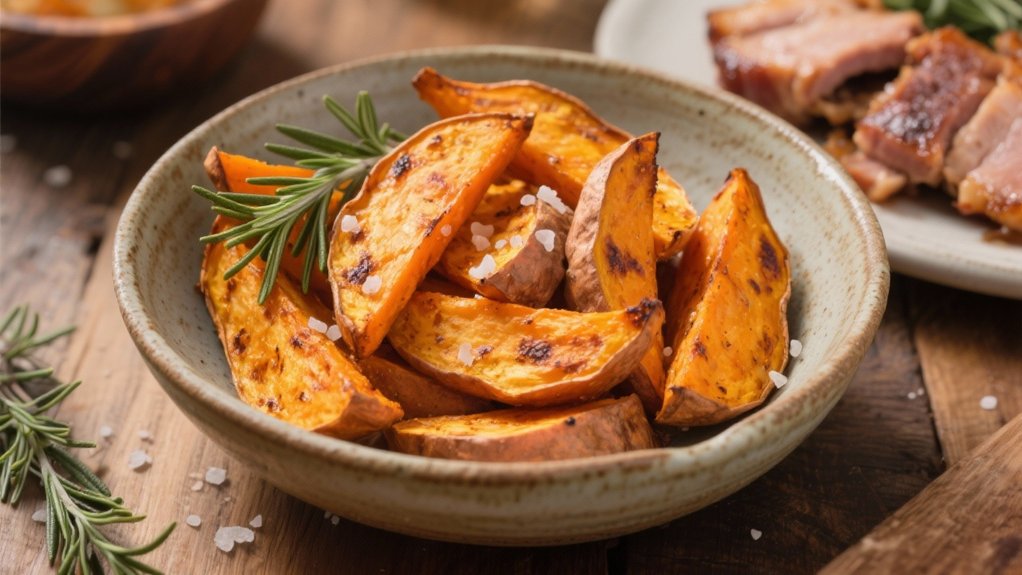 savory roasted sweet potato wedges