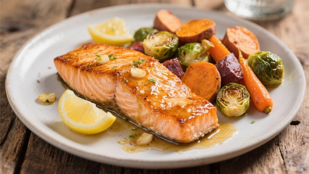 savory salmon with lemon garlic