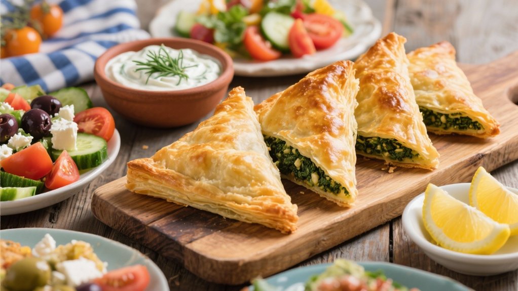 savory spinach phyllo pie