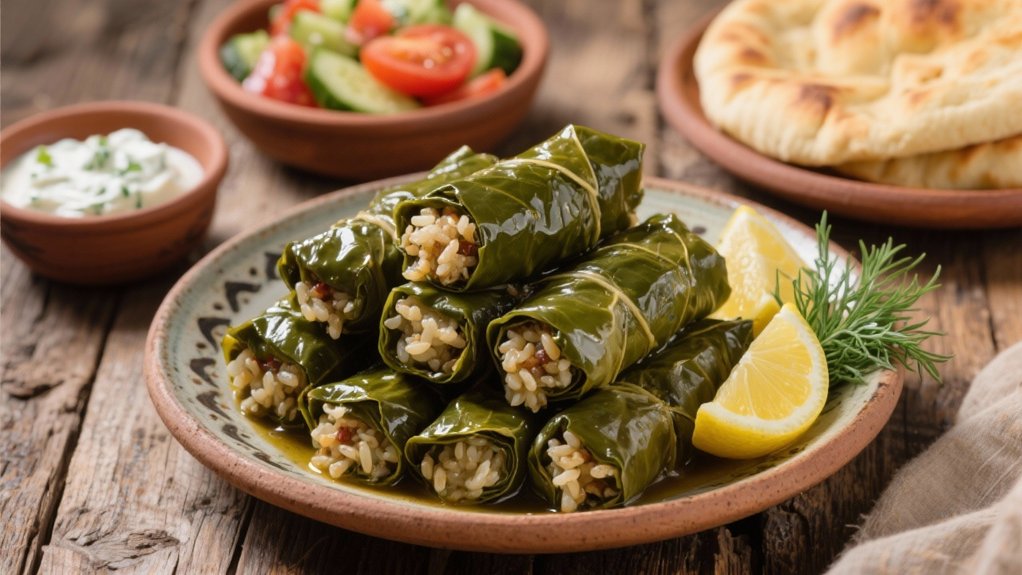 savory stuffed grape leaves