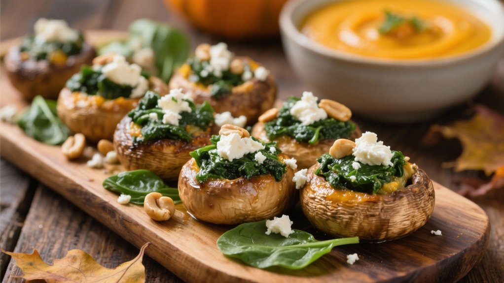 savory stuffed mushroom appetizer