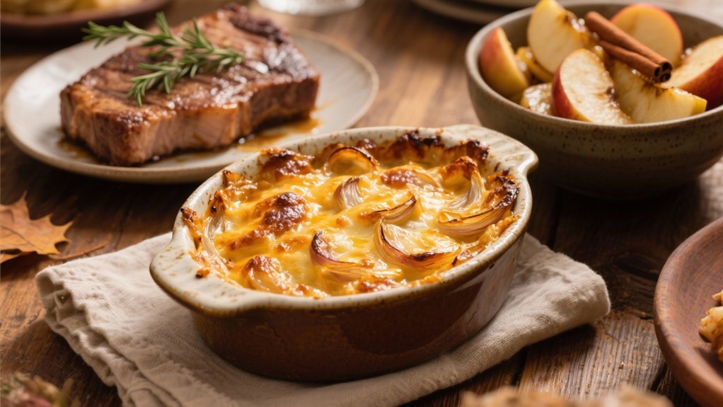 savory sweet caramelized onion gratin