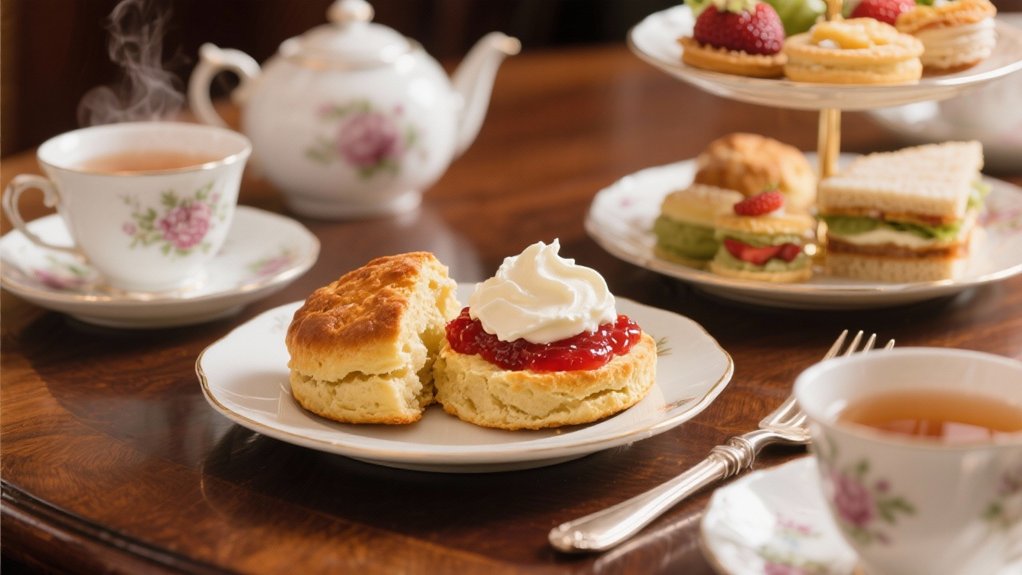 scones clotted cream jam