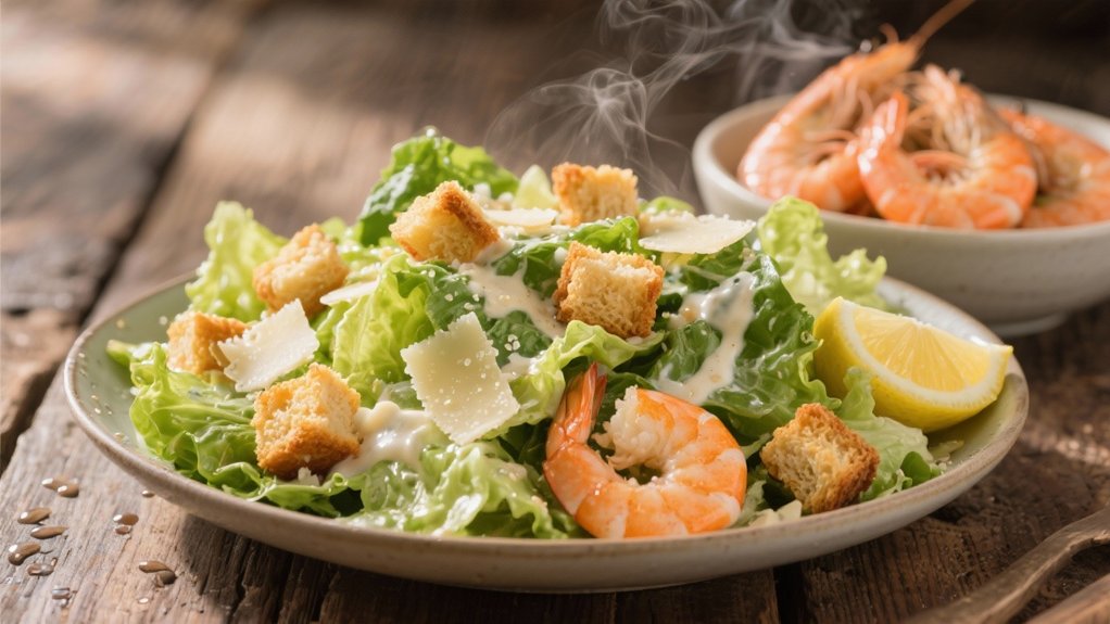 seafood caesar salad variation
