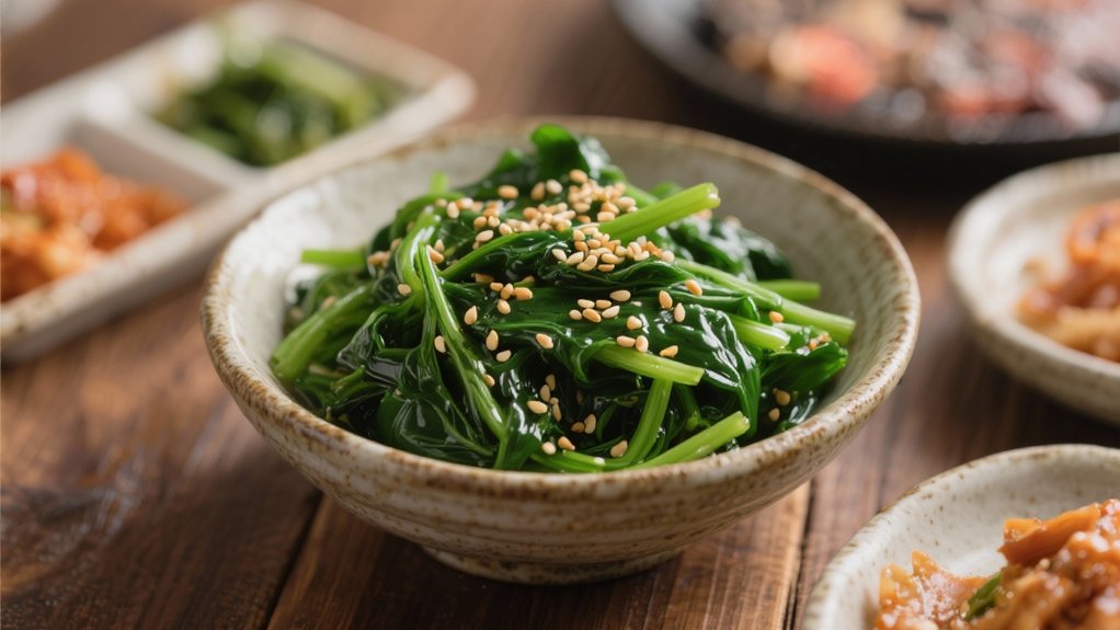 seasoned spinach side dish