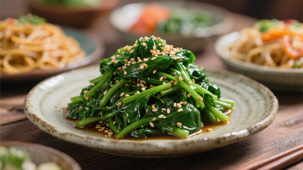 seasoned spinach side dish