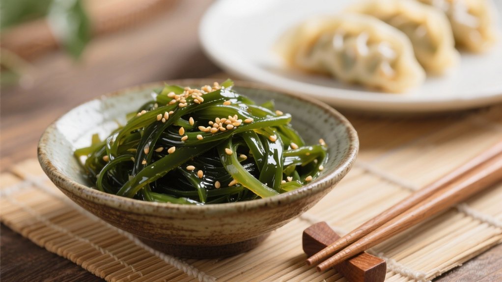 seaweed salad complements gyoza