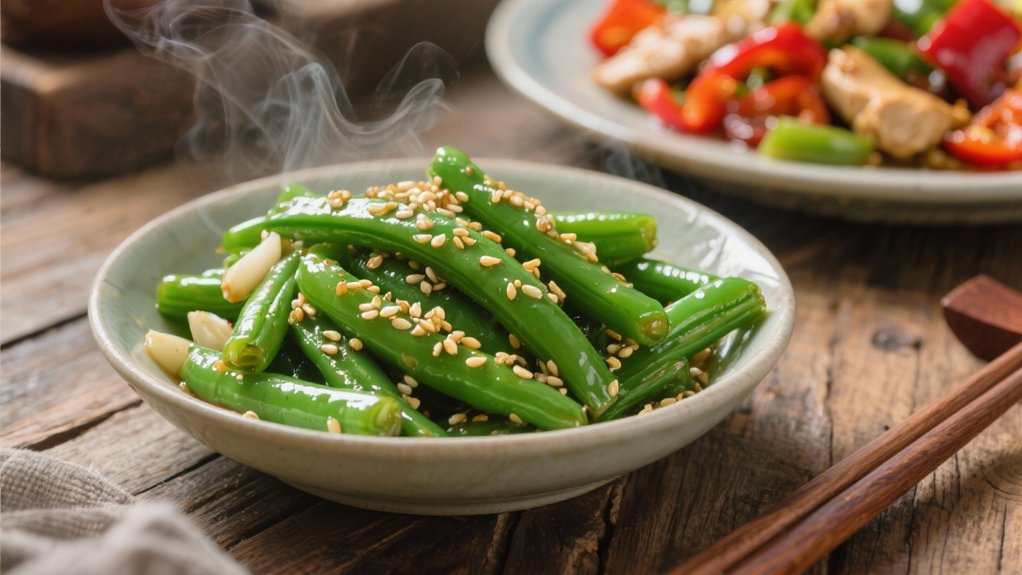 sesame garlic green beans delight
