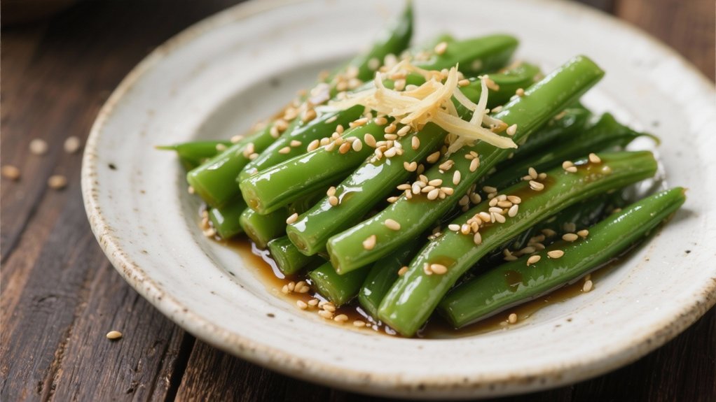 sesame ginger green beans delight