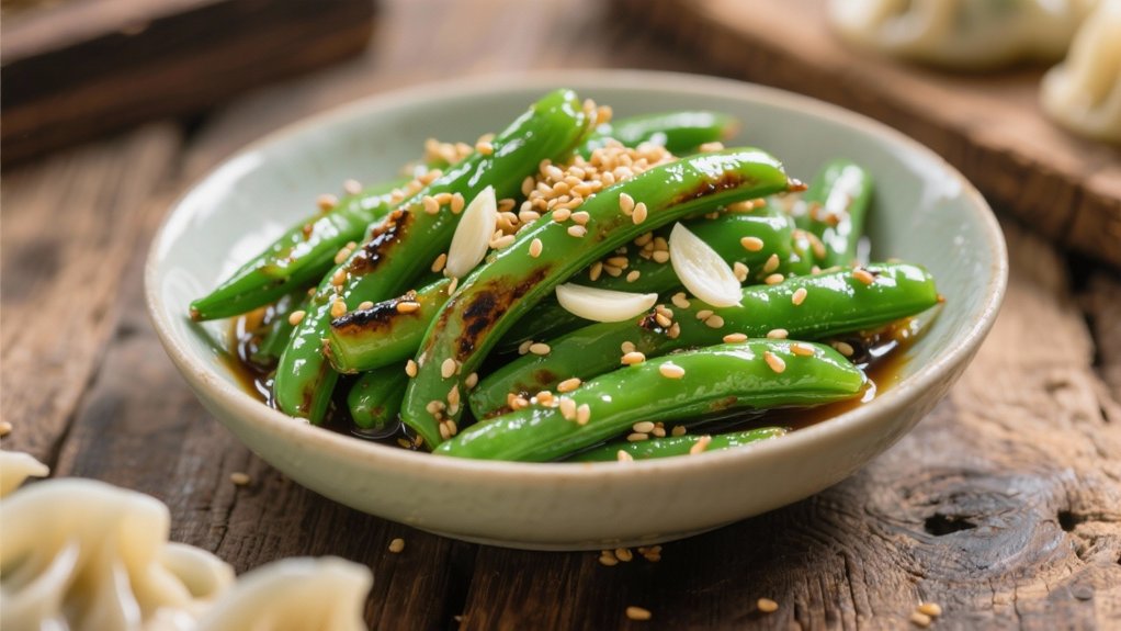 sesame green beans dish